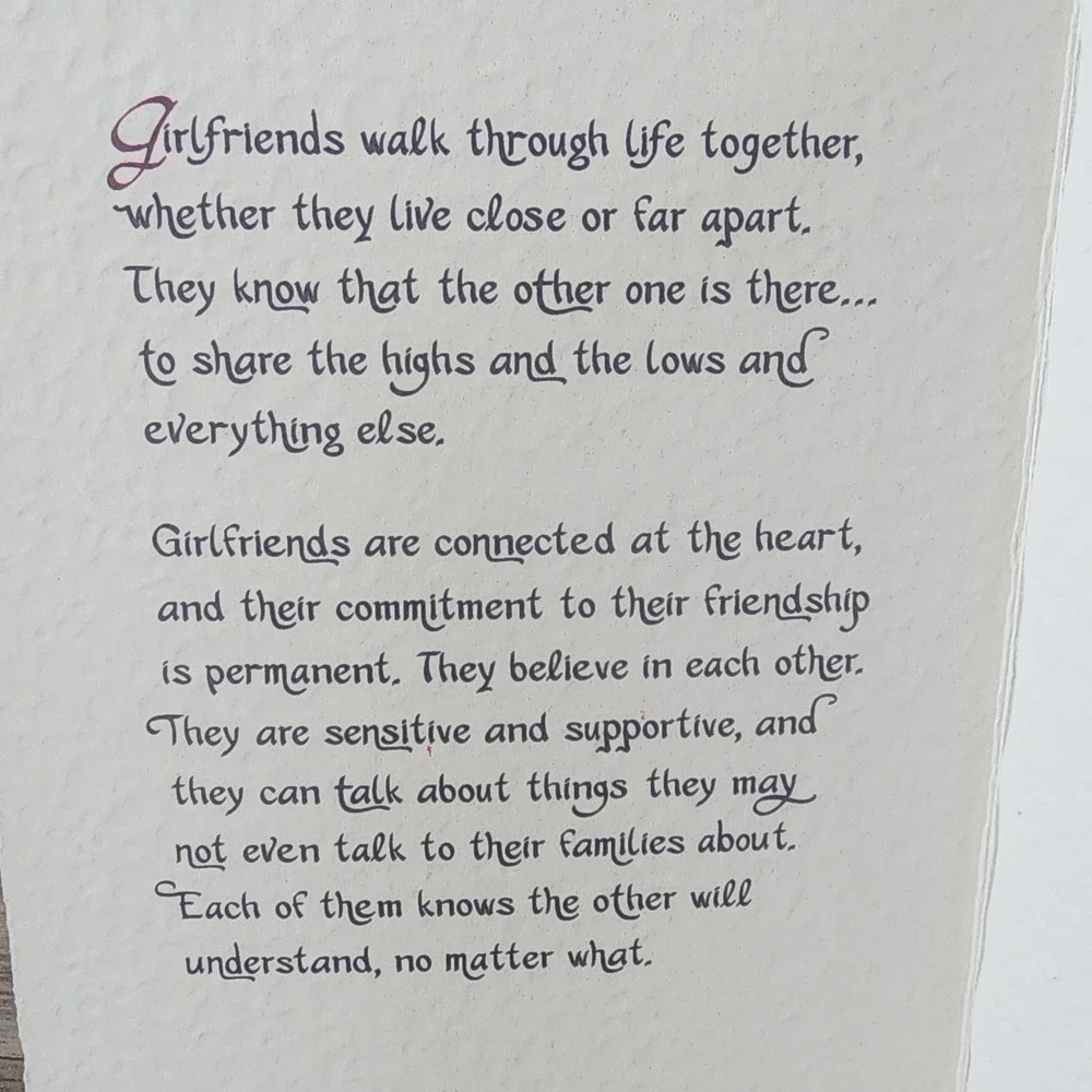 Blue Mountain Arts Donna Fargo Girlfriends Just Like Family Greeting Card New